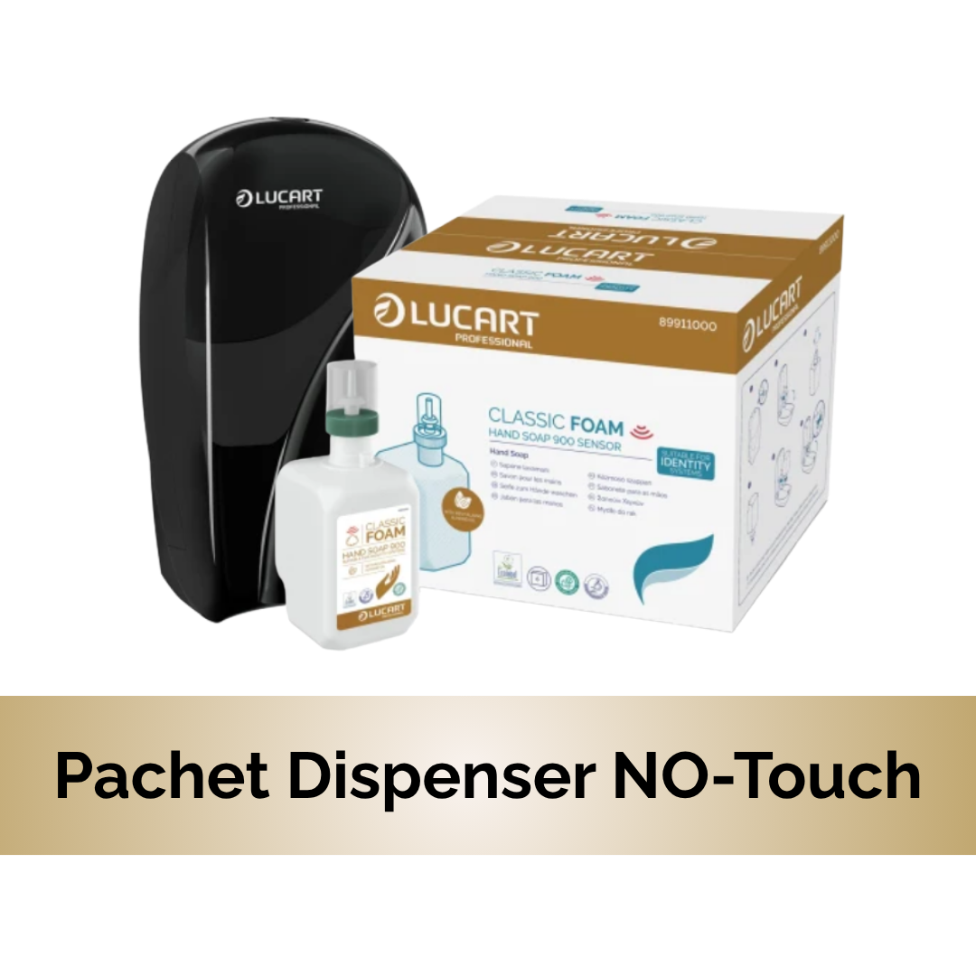 Pachet 1x Dispenser No Touch + 6x Rezerve Sapun Spuma