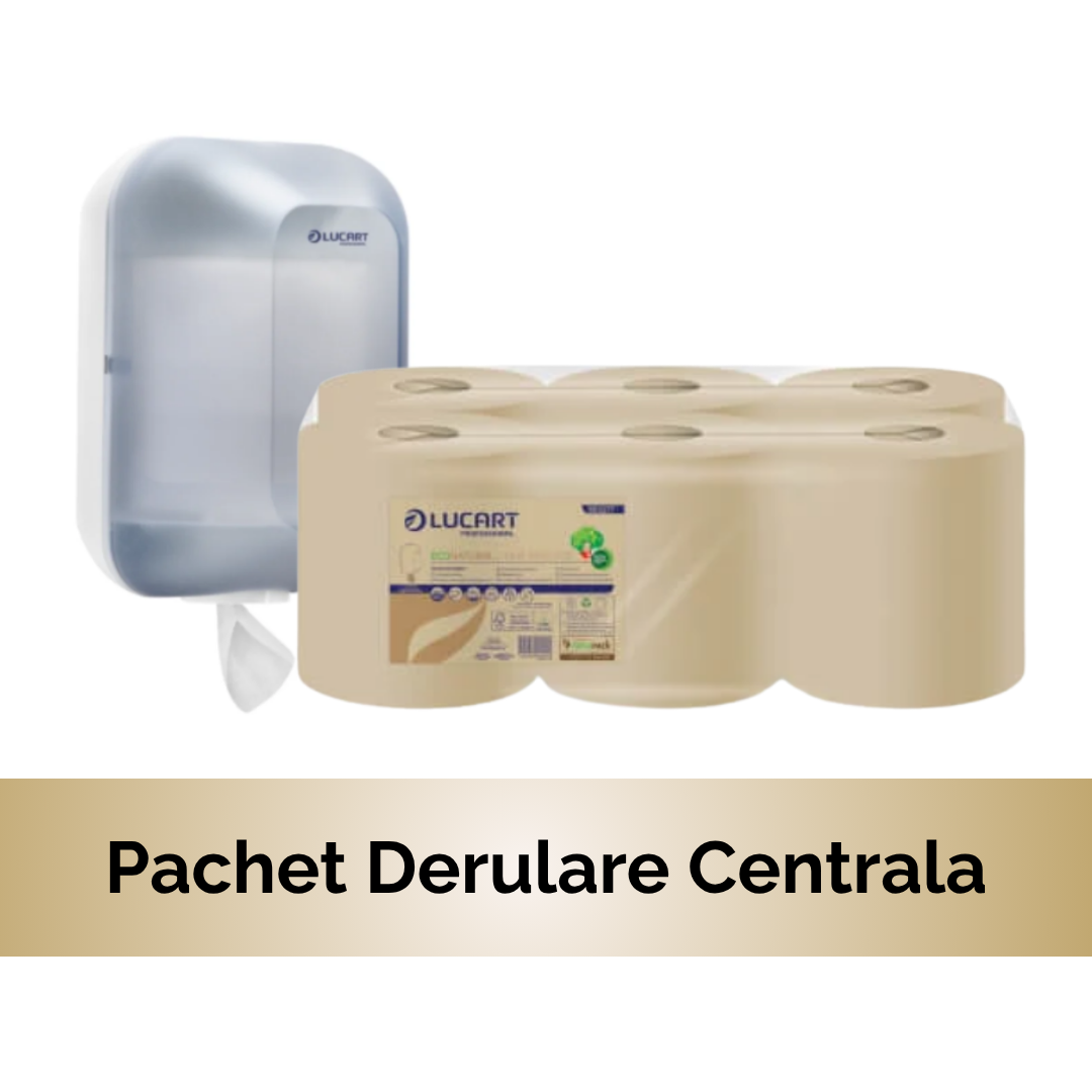 Pachet dispenser hartie L-One Maxi + prosop monorola derulare centrala (6 role)