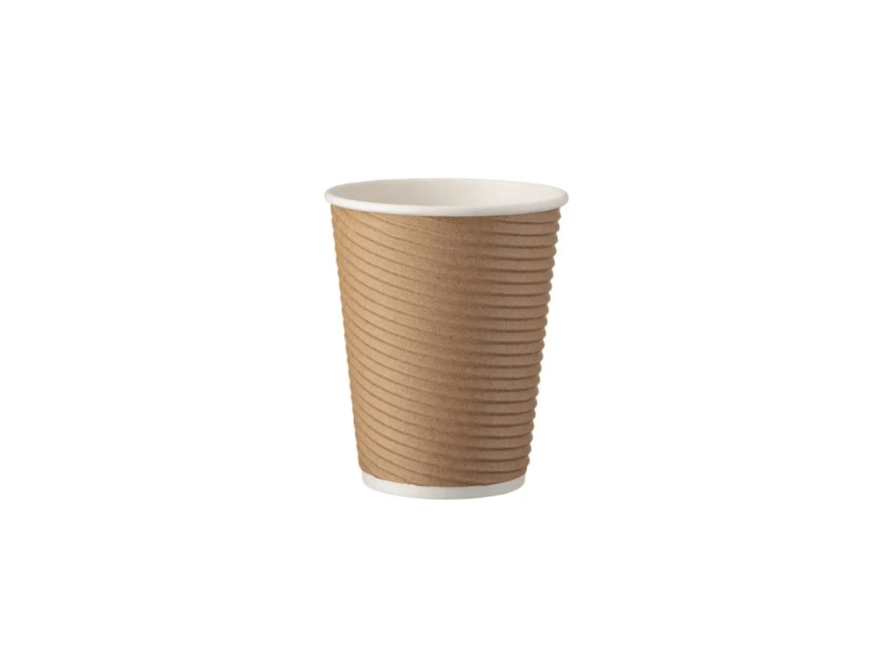 Pahare de carton kraft cu perete dublu 12 oz