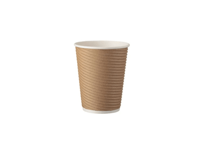 Pahare de carton kraft cu perete dublu 12 oz