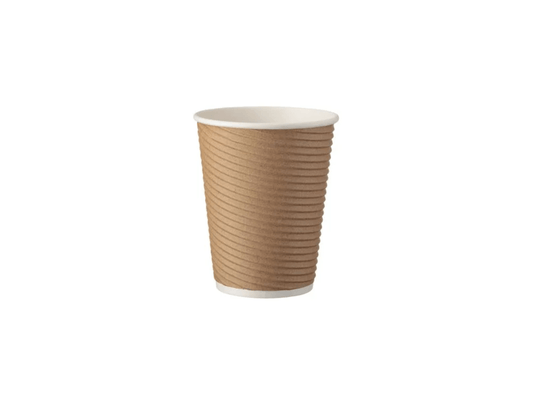 Pahare de carton kraft cu perete dublu 12 oz