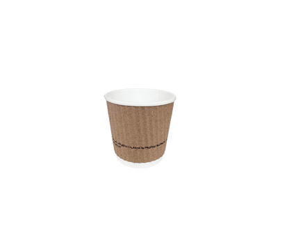 Pahare de carton kraft cu perete dublu 4 oz