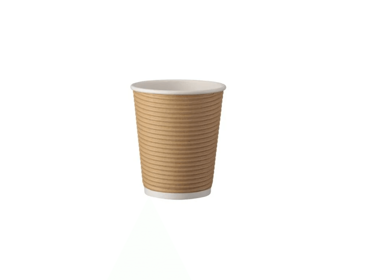 Pahare de carton kraft cu perete dublu 8 oz