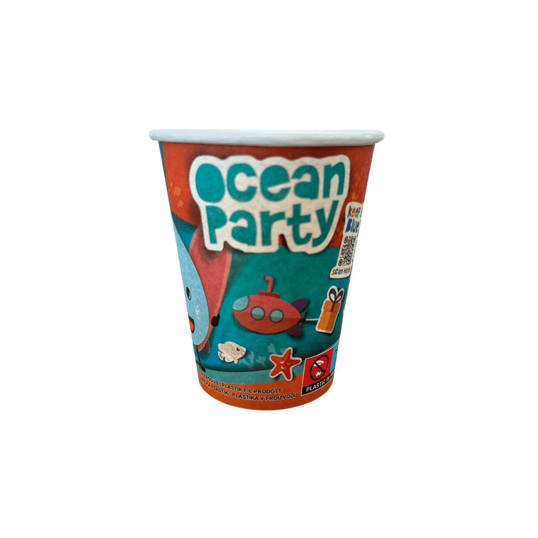 Pahar de carton Party Ocean, 8 oz (237 ml), 8 buc/set