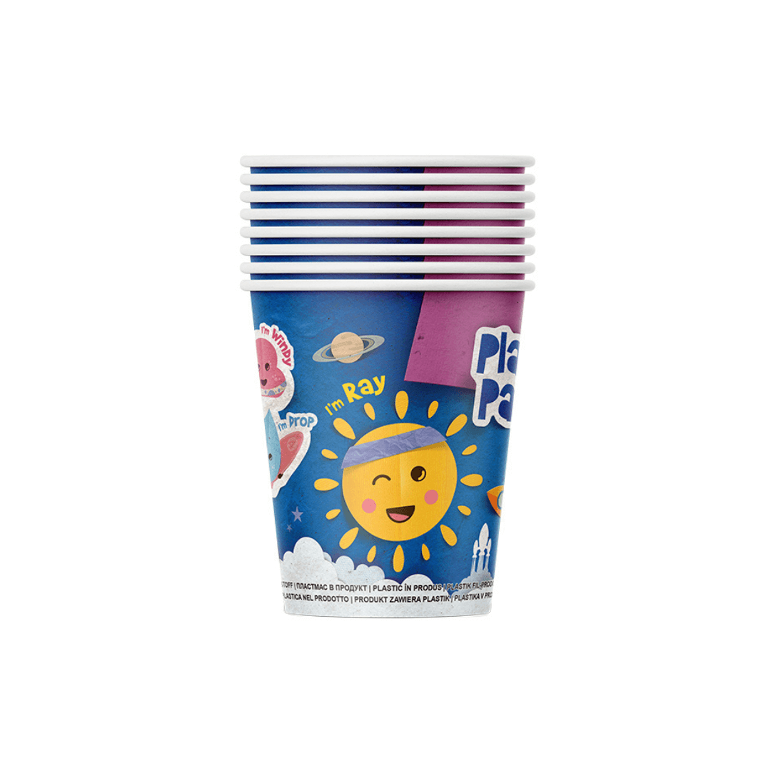 Pahare de carton Party Planet, 8 oz (237 ml), 8 buc/set accesorii petrecere copii