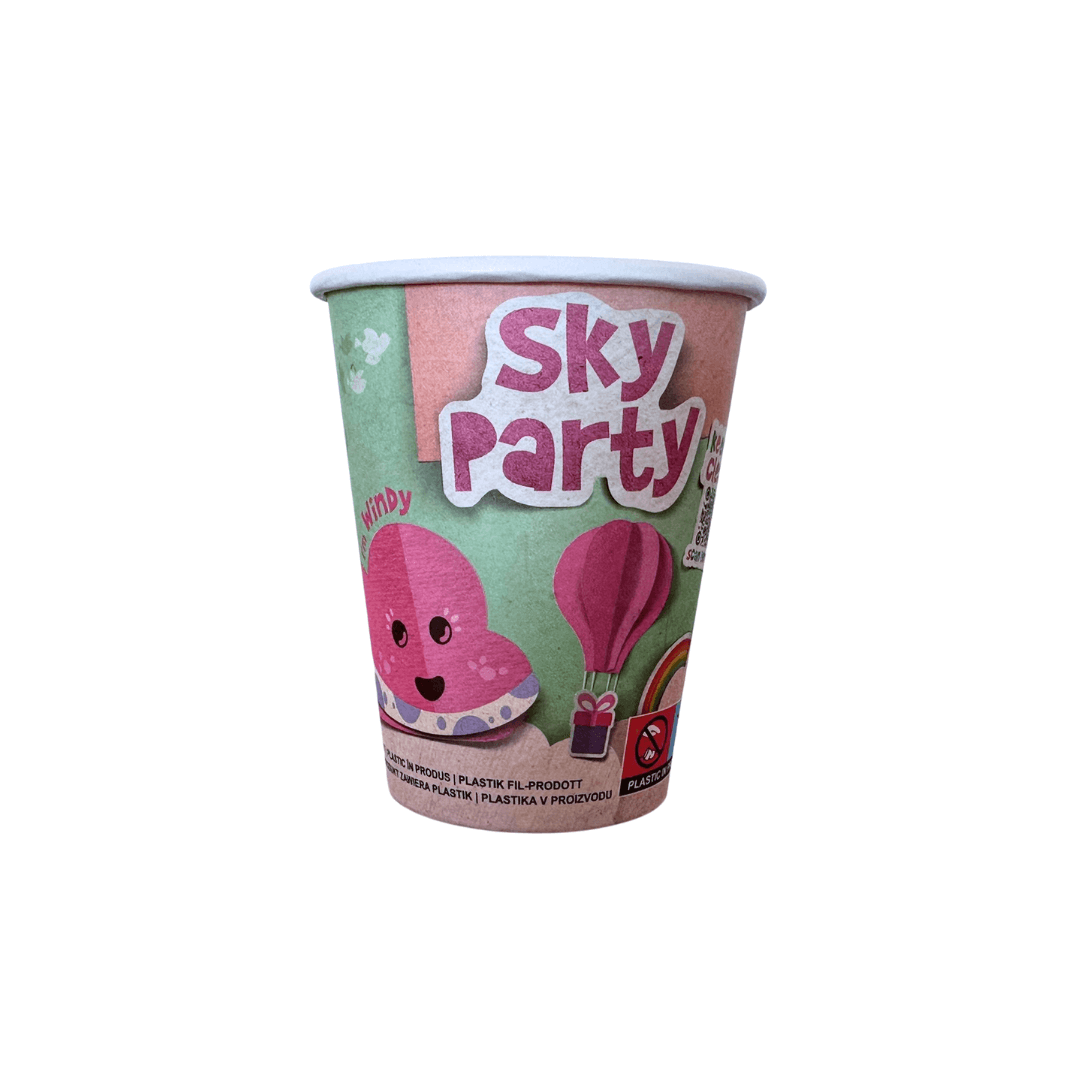 Pahare de carton Party pentru copii sky