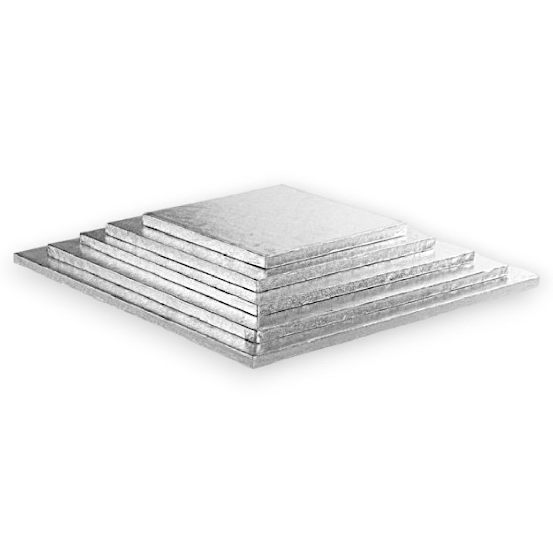 Platforme argintii pentru torturi si prajituri, DIVERSE DIMENIUNI, 1 buc/set