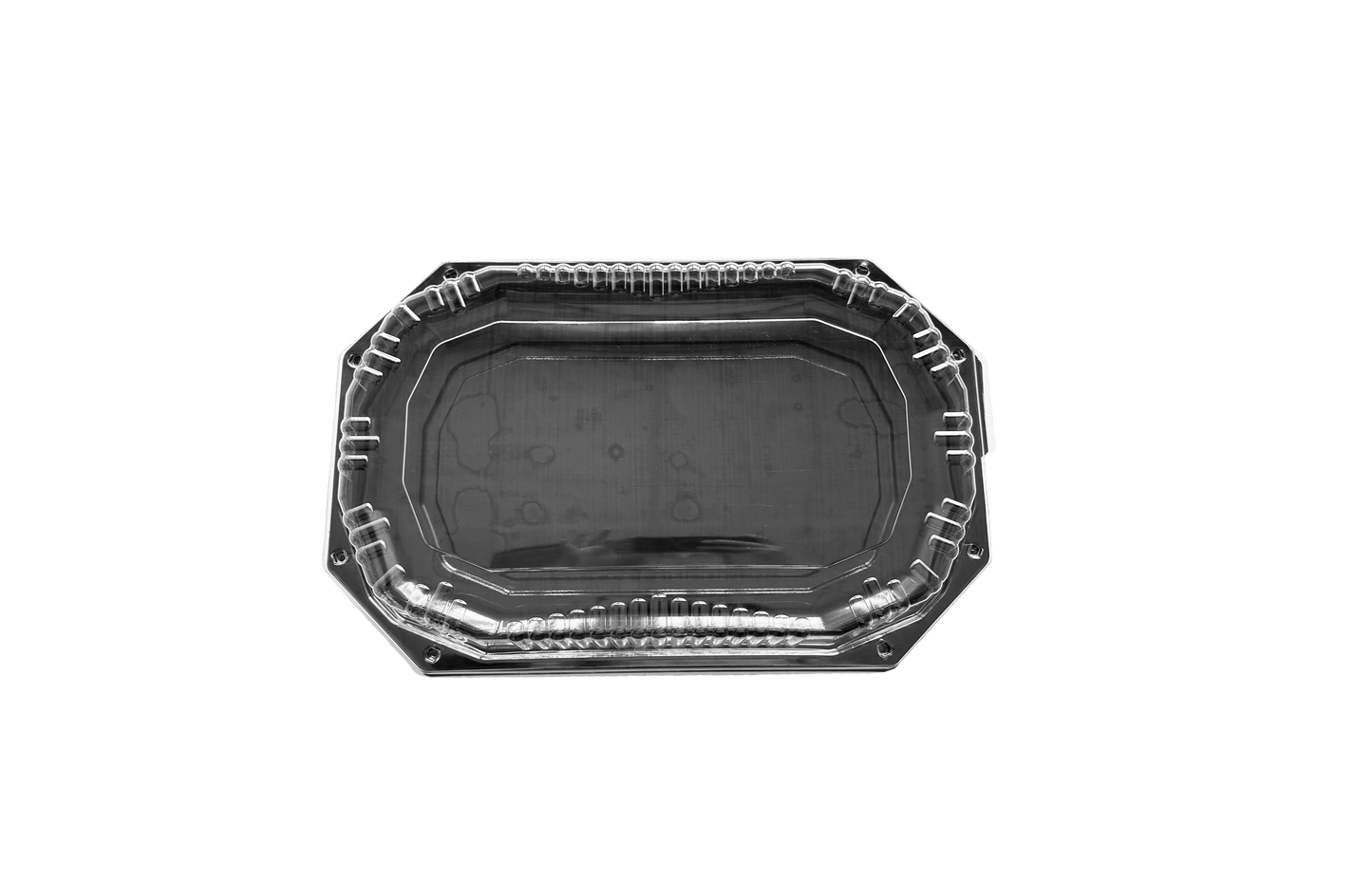 Platouri negre mari cu capac transparent inclus 43 X 29 CM