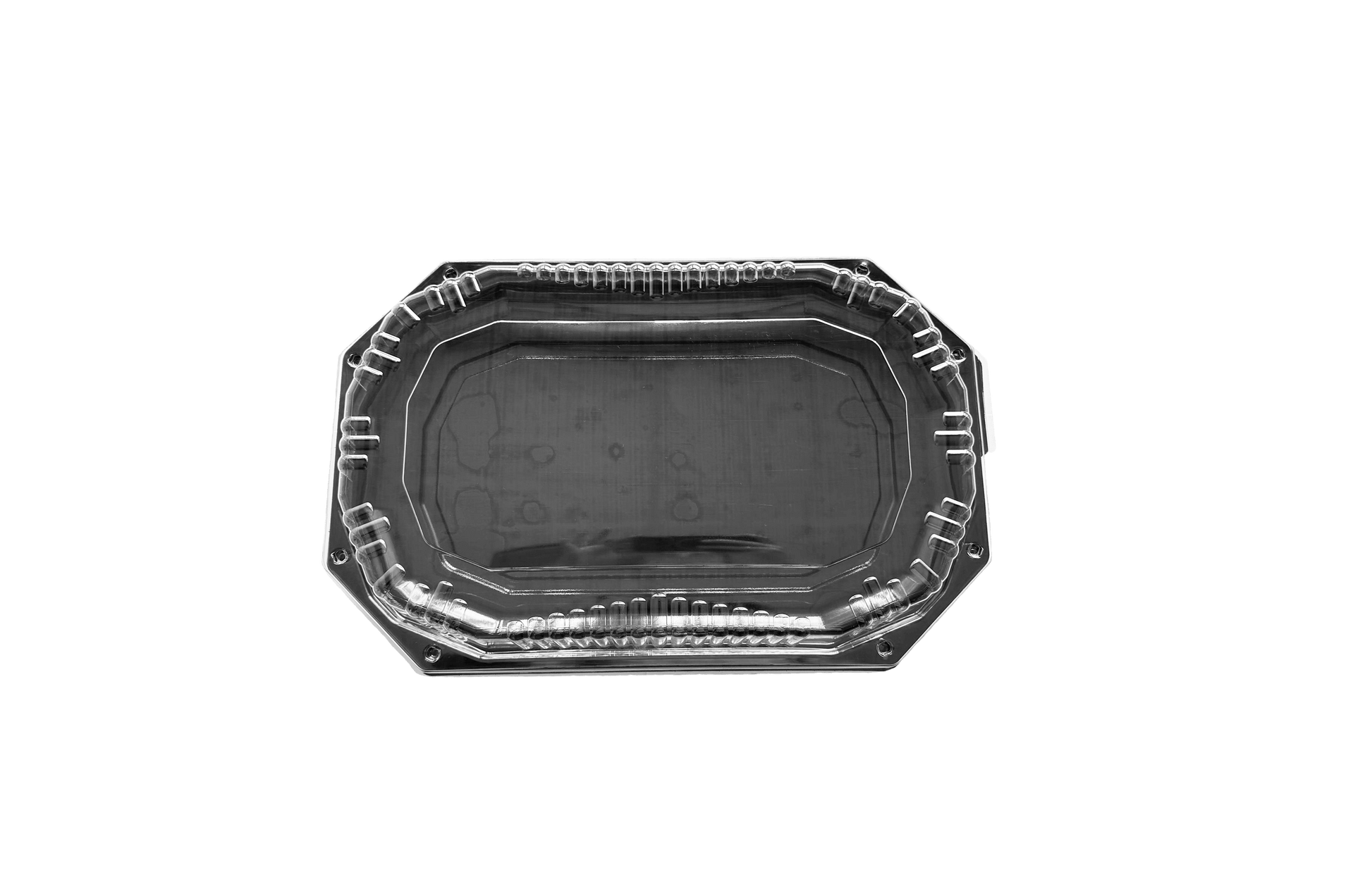 Platouri negre mari cu capac transparent inclus 43 X 29 CM