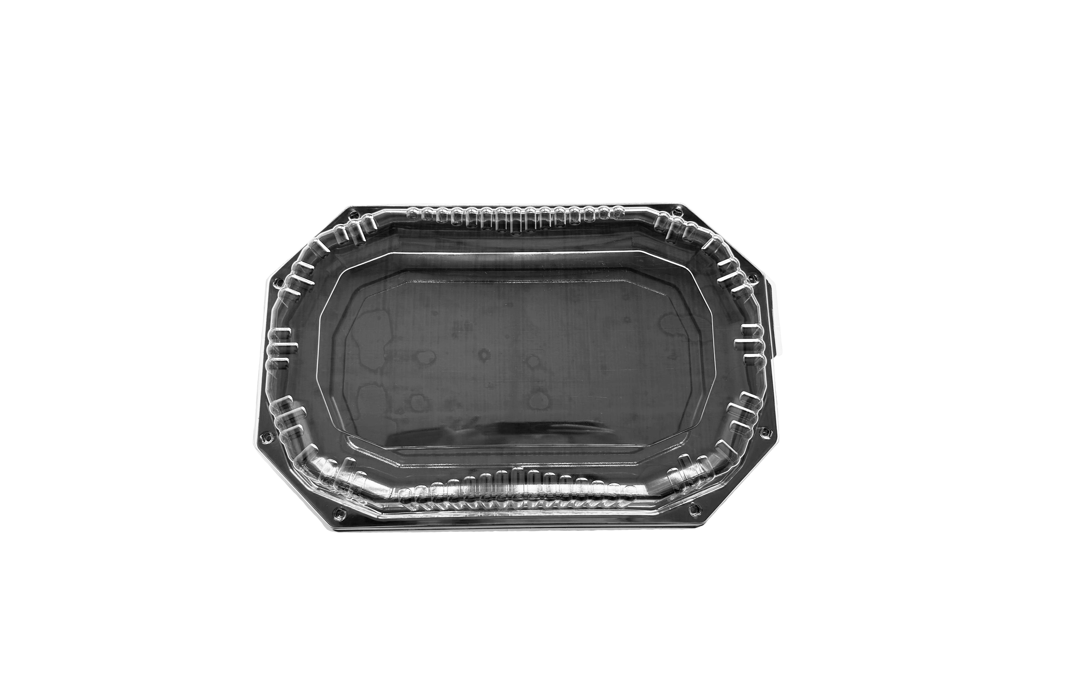 Platouri negre mari cu capac transparent inclus 43 X 29 CM