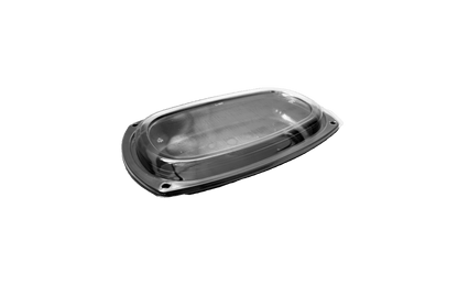 Platouri negre mici 30 x 18 cm, cu capac transparent, 50 buc/set b