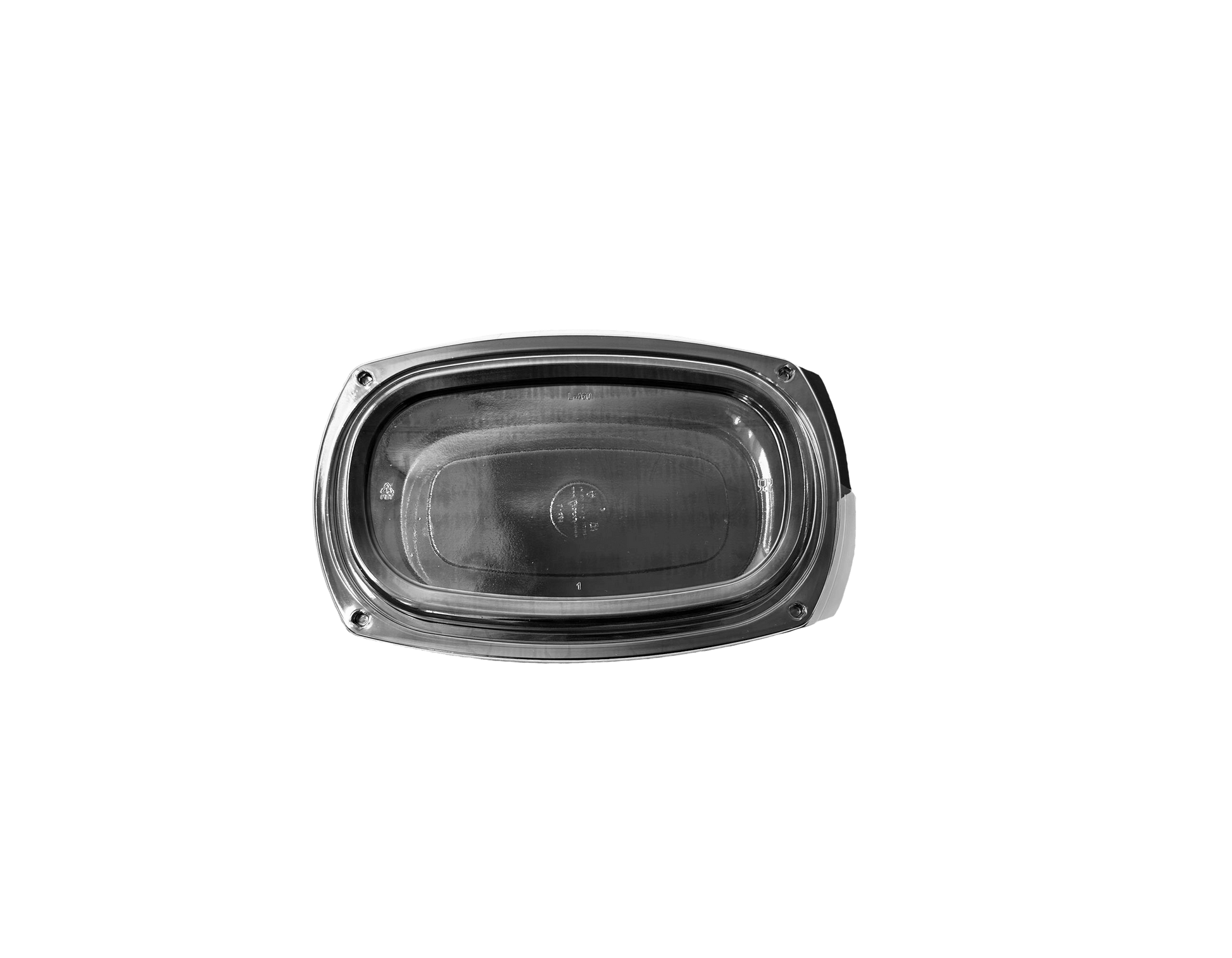 Platouri negre mici 30 x 18 cm, cu capac transparent, 50 buc/set f