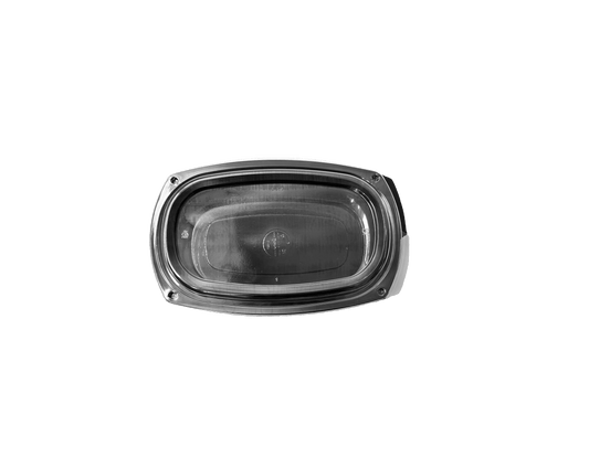 Platouri negre mici 30 x 18 cm, cu capac transparent, 50 buc/set f
