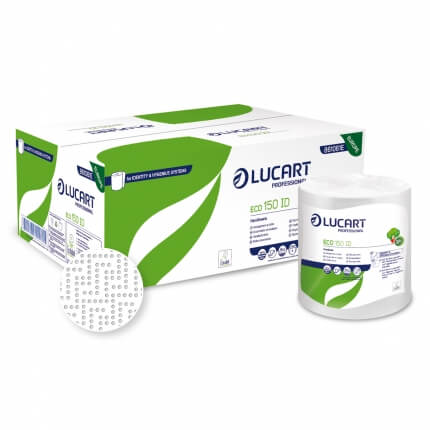 Role prosoape de maini Lucart din hartie alba, AUTO-CUT