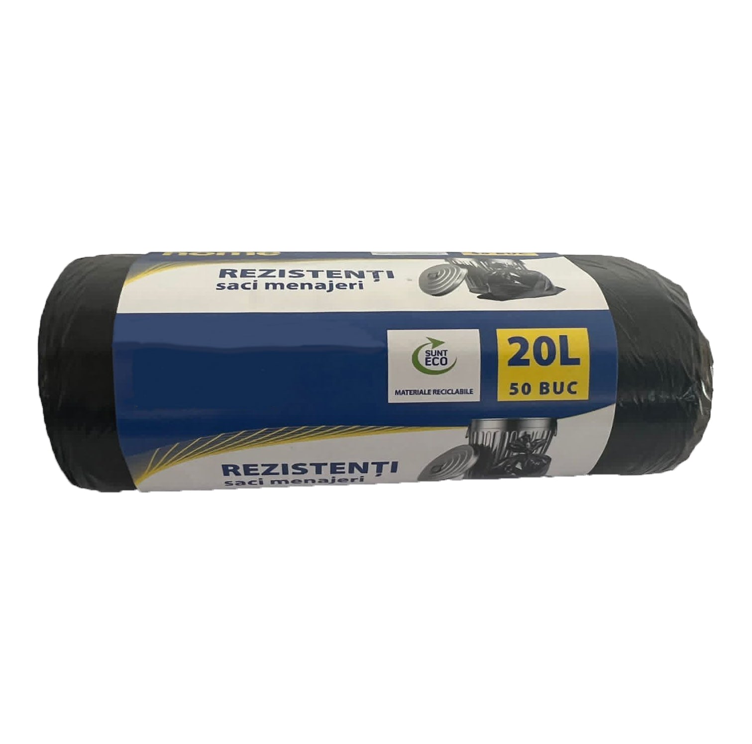 Saci menajeri negri 20L, LDPE, 50 x 70 cm, 50 buc/rola