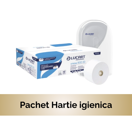 Pachet Dispenser alb hartie igienica Autocut +1 bax Lucart (2 straturi)