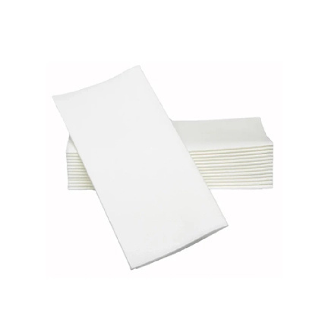 Servetele albe, 2 straturi, 33 x 33 cm, eight fold 1/8, 100 buc/pachet