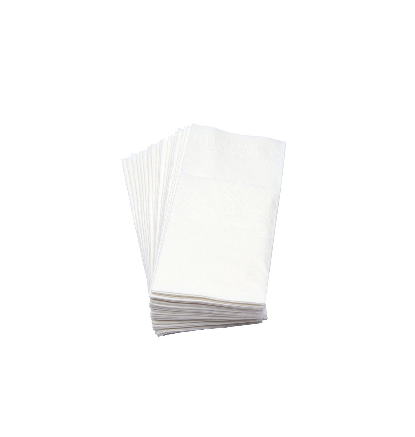 Servetele albe plic tacam, 2 straturi, 33 x 33 cm