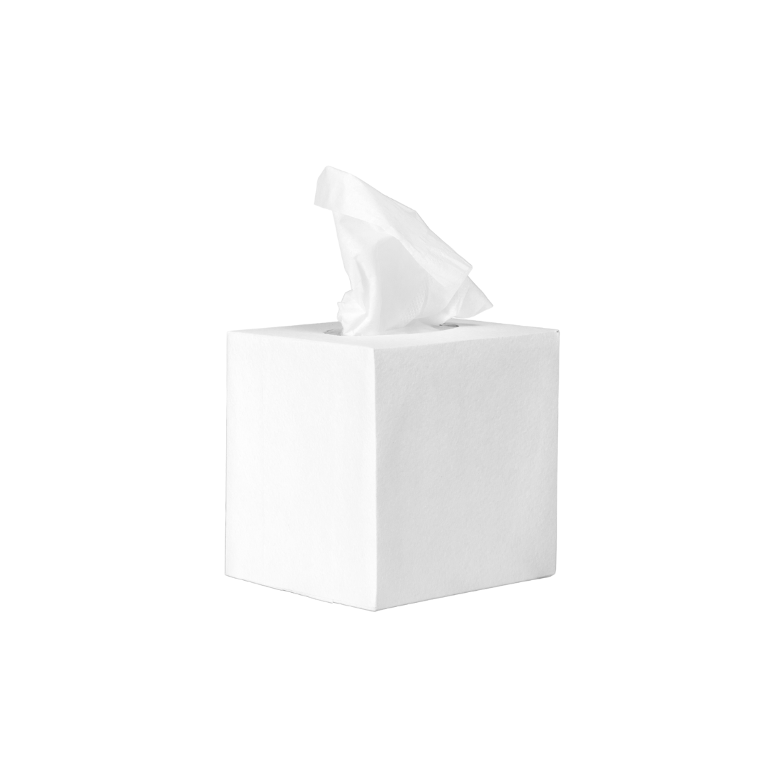 Servetele faciale albe, la cutie patrata (pop-up), 2 straturi, 100 buc/set
