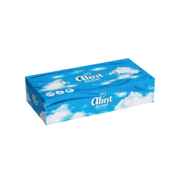 Servetele faciale albe, la cutie (pop-up), 2 straturi, 100 buc/cutie