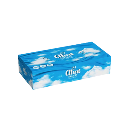 Servetele faciale albe, la cutie (pop-up), 2 straturi, 100 buc/cutie