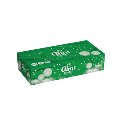 Servetele faciale albe, la cutie (pop-up), 2 straturi, 100 buc/cutie