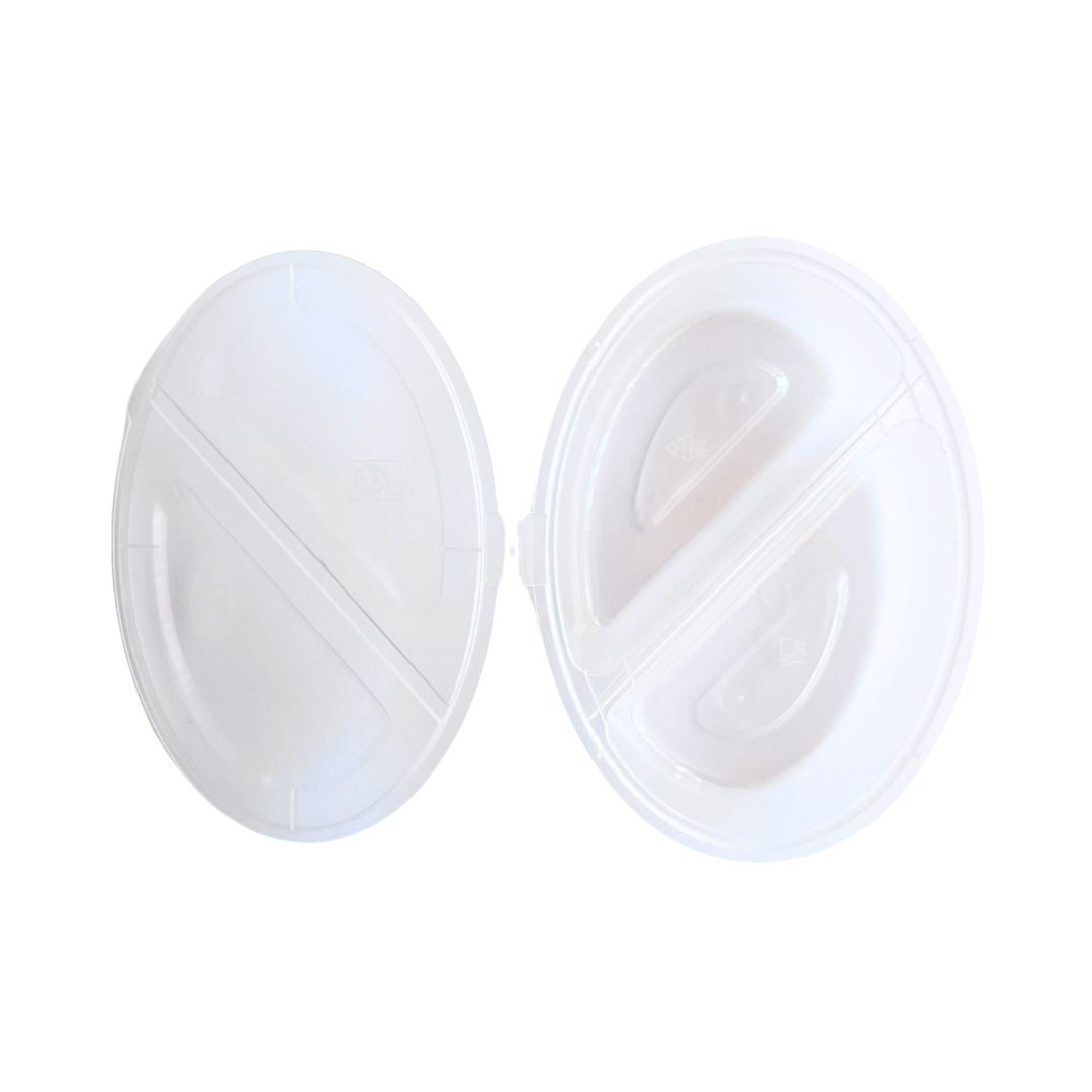 Sosiere din PP, 2 compartimente, cu capac atasat 3 oz (90 ml), 50 buc/set ketchup mustar