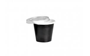 Sosiere negre din carton 45 ml, 50 buc/set