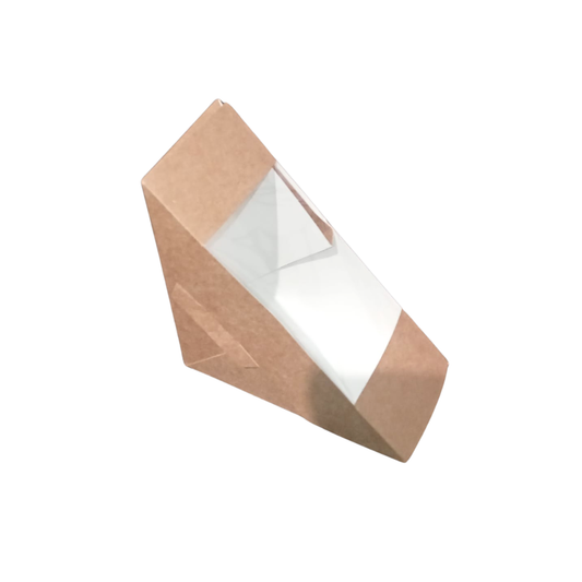 Triunghi sandwich carton kraft cu fereastra 65 mm, 00 buc/set