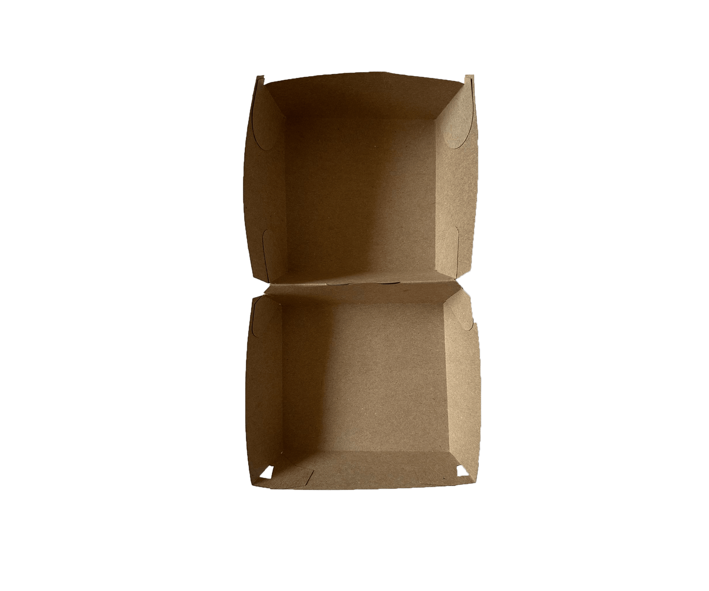 Cutii carton kraft medii GROASE pentru hamburger, 11,5 x 11,5 x H 7,8 cm, 100 buc/set