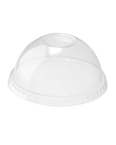 Capace bombate cu orificiu pentru pahare FRESH, 100 buc/set