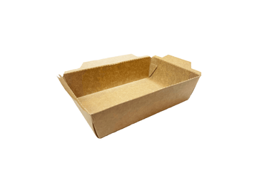 Cutii carton laminate kraft catering 1200 cc, cu capac transparent, 50 buc/set