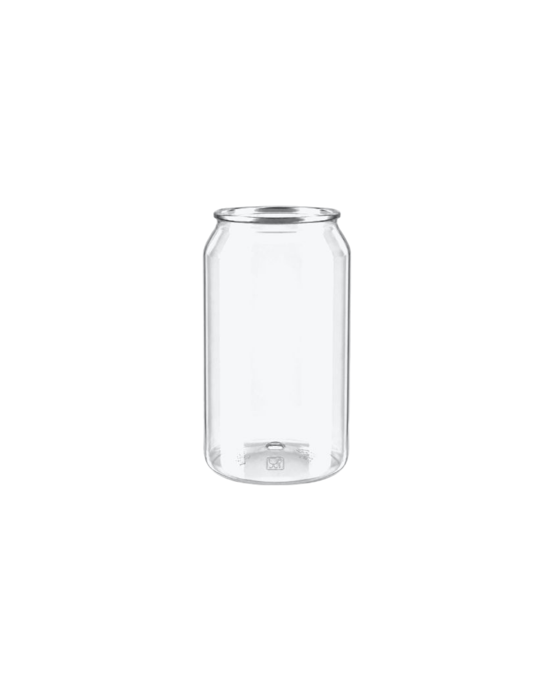 Doza PET transparenta #202, diam 64 mm, 250 ml, capac aluminiu separat, 200 buc/set