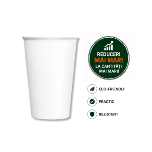 pahar carton alb 12 oz