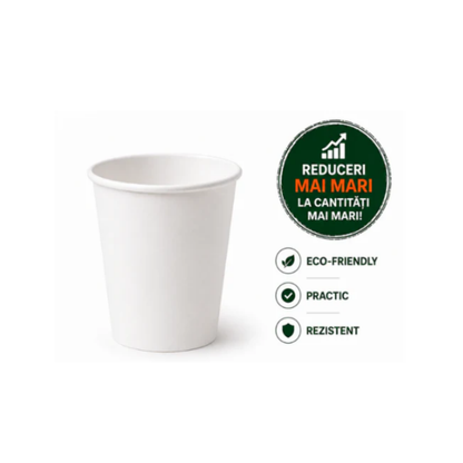 pahar carton alb 7 oz