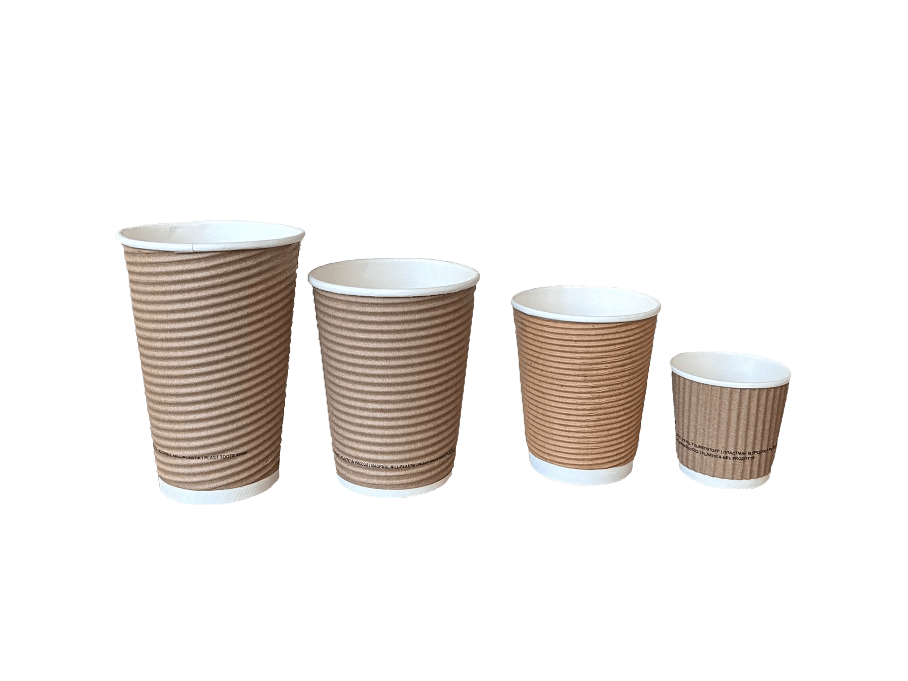 Pahare de carton kraft cu perete dublu 16 oz, 12 oz, 8 oz, 4 oz