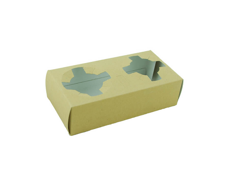 Suporturi natur din carton pentru 2 pahare cafea, 50 buc/set